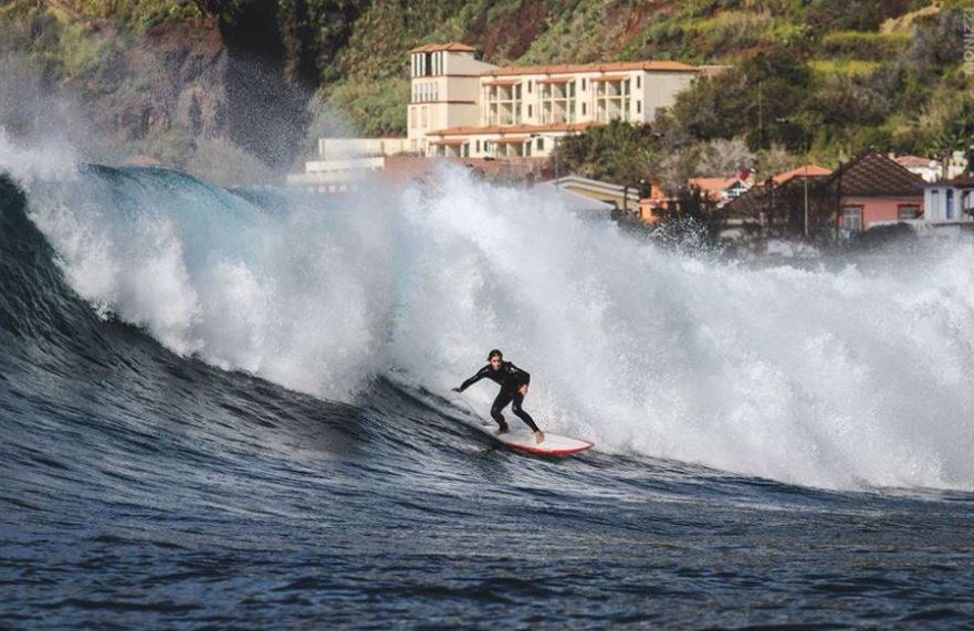 Surfing in paul do mar